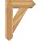 Ekena Millwork Traditional Arts and Crafts Rough Sawn Bracket w/ Offset Brace, Western Red Cedar, 8"W x 24"D x 32"H BKT0806X24X32TRA03RWR - alternate 3